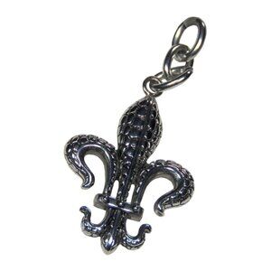 Inox Men's Stainless Steel Polished Fleur de Lis Pendant